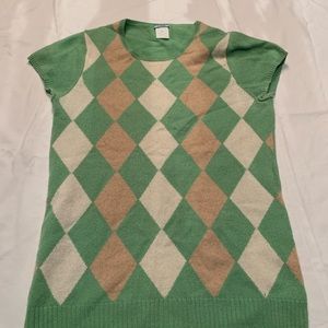 JCrew cashmere argyle sweater